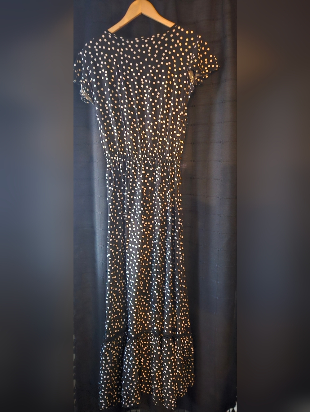 Beyond the Radar | Polka Dot High-Low Boho Maxi Dress - XL - Picture 6 of 9
